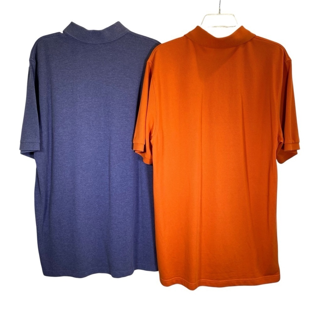 BROOKS BROTHERS Men's Large Original Performance Polo Shirt Set Blue & Orange - Picture 4 of 9